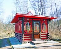 Беседка "Шанхай" с видом на Лосевские пороги